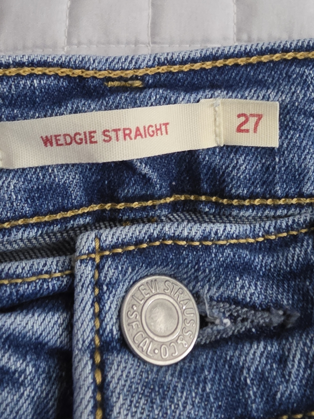 Levi's Wedgie Straight Classic High Rise Jeans Medium Wash Ankle Womens 27 - Picture 7 of 10